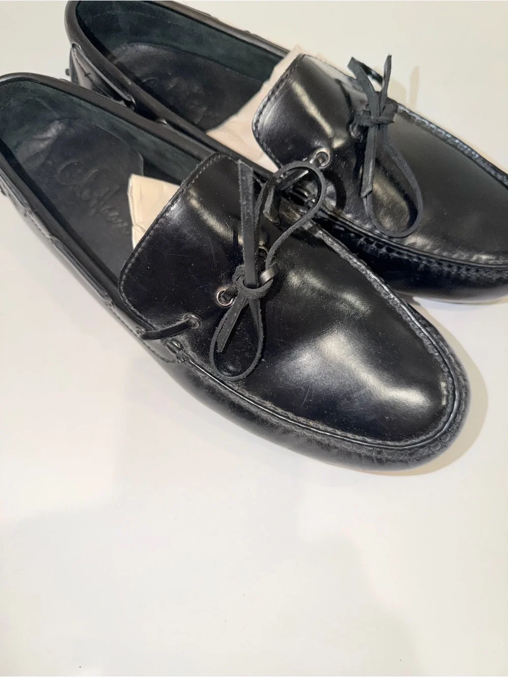 Cole Haan Black Leather Men’s Driving Loafers, Sz 9 M
